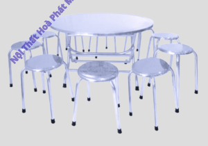 Mẫu bộ bàn ghế inox dành cho gia đình và  phù hợp cho nhà  hàng & quán ăn 