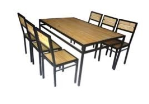 Bộ bàn ghế quán ăn  khung sắt giá rẻ