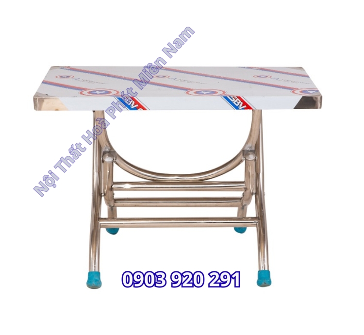 Bộ bàn inox chữ nhật 4 ghế